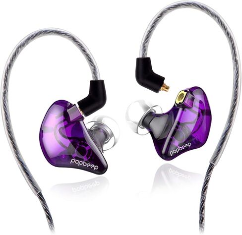 BASN High-Definition in Ear Monitor Headphones for Musicians with Detachable MMCX Earbuds; Dual Dynamic Drivers and Noise-Isolating (Blue) in Saudi Arabia