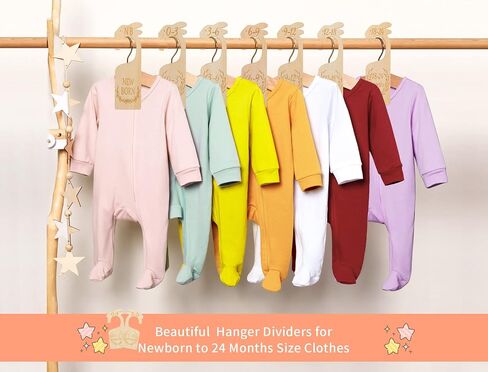 Baby Closet Dividers Wood Baby Hanger Dividers Set of 8 from Newborn to 24 Month Baby Clothes Size Hanger Organizer Nursery Decor Baby Closet Organizers in Saudi Arabia