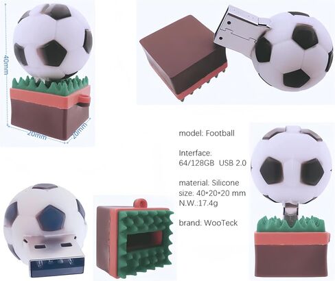 64GB Cartoon Cool Football USB Flash Drive Cute Novelty Memory Stick in Kuwait