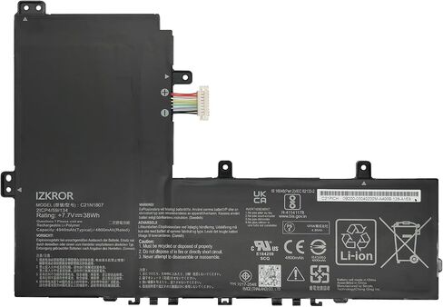 C21N1807 38Wh Battery Replacement for ASUS C223NA C223NA-1A C223NA-1B / ChromeBook C223NA C223NA-DH02 / VivoBook E12 E203NA-FD020TS E203NA-FD048T Series C21PICH 0B200-03040000 2ICP4/59/134 in Saudi Arabia