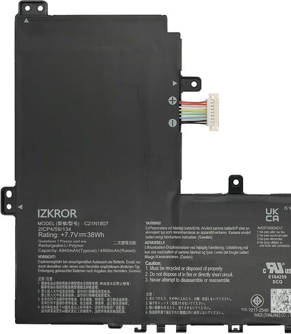 C21N1807 38Wh Battery Replacement for ASUS C223NA C223NA-1A C223NA-1B / ChromeBook C223NA C223NA-DH02 / VivoBook E12 E203NA-FD020TS E203NA-FD048T Series C21PICH 0B200-03040000 2ICP4/59/134 in Saudi Arabia