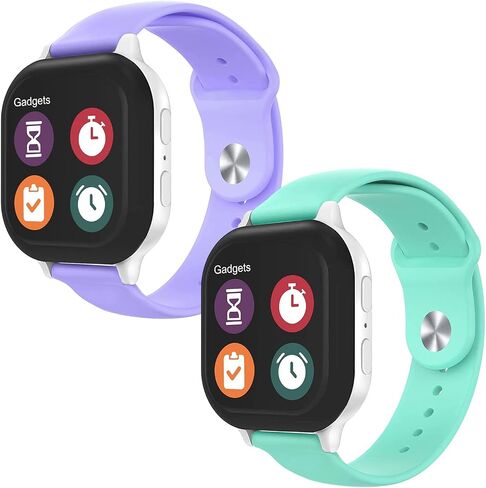 BlackPro 2 Pack Compatible with Gizmo Watch Bands, GabbWatch Band Replacement, 20mm Waterproof Silicone Watch Band for Kids Boys Girls in Saudi Arabia
