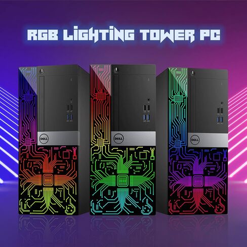 Dell OptiPlex Gaming Tower RGB Lights Computer Intel Core i5 8500 8th Gen Processor Up to 4.10GHz - GeForce GTX 1630 4GB - 16 GB RAM 1TB M.2 NVME - Windows 11 Pro - WiFi - Bluetooth (Renewed) in Saudi Arabia