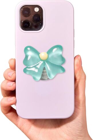 Cute Kindle Grip, Bow Phone Accessories, Cell Phone Grip, Collapsable, Expandale Tablet Holder, Girlie Aesthetic, Coquette Decor (Pink Bow) in Saudi Arabia