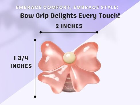 Cute Kindle Grip, Bow Phone Accessories, Cell Phone Grip, Collapsable, Expandale Tablet Holder, Girlie Aesthetic, Coquette Decor (Pink Bow) in Saudi Arabia