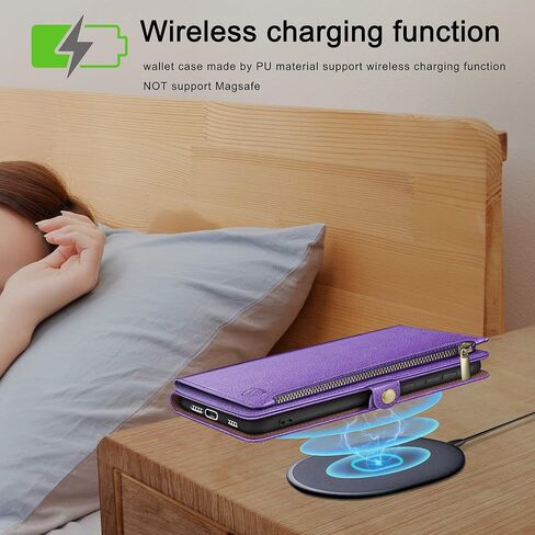 حافظة XcaseBar لهاتف Samsung Galaxy A12 5G مع حامل بطاقة ائتمان بسحاب 【RFID Blocking】، حافظة هاتف من جلد البولي يوريثان قابلة للطي وغطاء مقاوم للصدمات للنساء والرجال لهاتف Samsung A12 باللون الأحمر الخمري in Kuwait