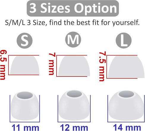Replacement Earbud Ear Buds Tips Eartips Compatible with Soundcore by Anker P20i Earbuds, 6 Pairs S/M/L 3 Sizes Soft Silicone Earbuds Tips Ear Tip for P20i /P2 Mini/ P3i/ P30i/P40i –Navy 713 in Saudi Arabia