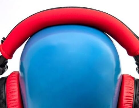 Thick Soft Protein Leather Ear Pads & Headband Cushion Cover Replacement Kits Compatible with Pioneer HDJ-X5 X5BT HDJ-X7 X7BT HDJ-X10 DJ Headphone,with Memory Foam Filling (Red Kits) in Saudi Arabia