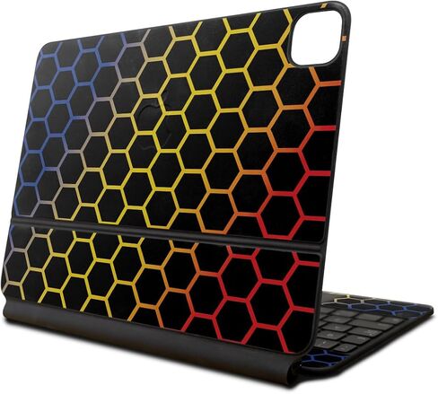 Carbon Fiber Skin Compatible with Apple Magic Keyboard for iPad Pro 13‑inch (M4) 2024 - Pirate Storm - Premium 3M Vinyl Protective Wrap Decal Cover - Easy to Apply | Crafted in The USA by MightySkins in Kuwait