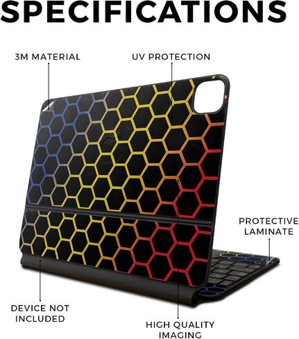 Carbon Fiber Skin Compatible with Apple Magic Keyboard for iPad Pro 13‑inch (M4) 2024 - Pirate Storm - Premium 3M Vinyl Protective Wrap Decal Cover - Easy to Apply | Crafted in The USA by MightySkins in Kuwait