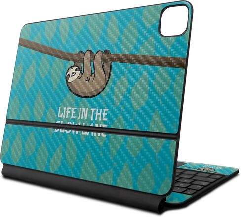 Carbon Fiber Skin Compatible with Apple Magic Keyboard for iPad Pro 13‑inch (M4) 2024 - Pirate Storm - Premium 3M Vinyl Protective Wrap Decal Cover - Easy to Apply | Crafted in The USA by MightySkins in Kuwait