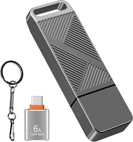 EASTBULL 32GB FAT32 USB 3.0 Flash Drive with a USB C Adapter and Keychain, Fast-Speed Thumb Drive Metal Pen Drive 32 G Memory Stick for Storage and Backup (Grey, with USB C 3.0 Adapter, Keychain) in Saudi Arabia