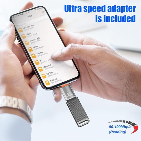 EASTBULL 32GB FAT32 USB 3.0 Flash Drive with a USB C Adapter and Keychain, Fast-Speed Thumb Drive Metal Pen Drive 32 G Memory Stick for Storage and Backup (Grey, with USB C 3.0 Adapter, Keychain) in Saudi Arabia