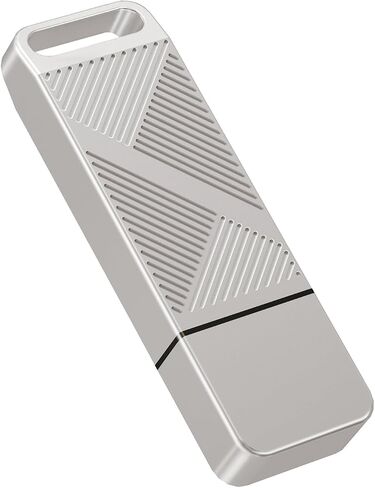 EASTBULL 32GB FAT32 USB 3.0 Flash Drive with a USB C Adapter and Keychain, Fast-Speed Thumb Drive Metal Pen Drive 32 G Memory Stick for Storage and Backup (Grey, with USB C 3.0 Adapter, Keychain) in Saudi Arabia
