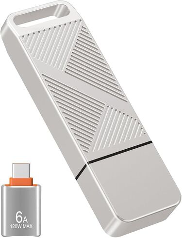 EASTBULL 32GB FAT32 USB 3.0 Flash Drive with a USB C Adapter and Keychain, Fast-Speed Thumb Drive Metal Pen Drive 32 G Memory Stick for Storage and Backup (Grey, with USB C 3.0 Adapter, Keychain) in Saudi Arabia