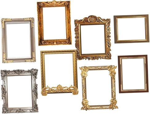 8pcs Photo Frame Wall Stickers Dried Flowers Frames Stickers & Posters Wall Hanging Photo Frame Photo Border Display Photo Frame Photo Stickers Pvc Antique Vintage in Saudi Arabia