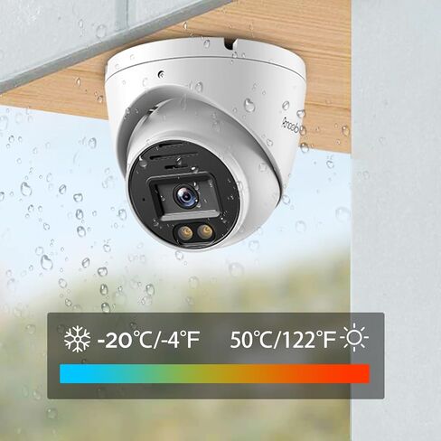 Security IP Dome Camera Outdoor Indoor, 5MP Wired Video Surveillance PoE Turret Camera, AI Human Detection, 2-Way Audio, 2.8mm Lens, Smart Color Night Vision for 24/7 Recording, PD94FA-5MDL in Saudi Arabia