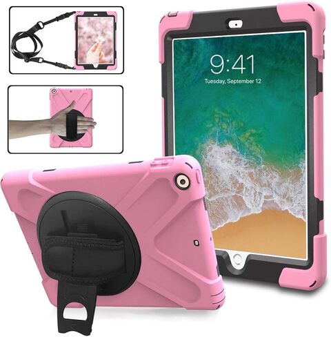 iPad Mini Case/iPad Mini 2 Case/iPad Mini 3 Case for Kids 7.9" | iPad Mini 1 2 3 Case Rugged Shockproof | Case w/Stand Hand Strap Shoulder Strap for iPad Mini 1st 2nd 3rd Generation | Black in Kuwait