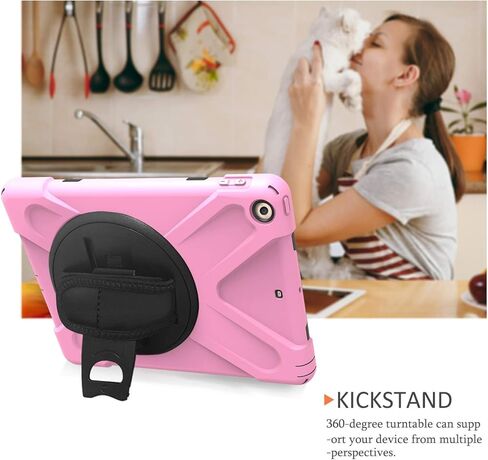 iPad Mini Case/iPad Mini 2 Case/iPad Mini 3 Case for Kids 7.9" | iPad Mini 1 2 3 Case Rugged Shockproof | Case w/Stand Hand Strap Shoulder Strap for iPad Mini 1st 2nd 3rd Generation | Black in Kuwait