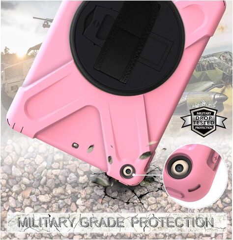 iPad Mini Case/iPad Mini 2 Case/iPad Mini 3 Case for Kids 7.9" | iPad Mini 1 2 3 Case Rugged Shockproof | Case w/Stand Hand Strap Shoulder Strap for iPad Mini 1st 2nd 3rd Generation | Black in Kuwait