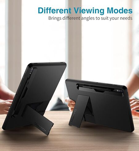 SURITCH Rugged Case for Samsung Galaxy Tab S7 FE/S7+ Plus/S8+ Plus 12.4-inch, Built-in Screen Protector Full Body Heavy Duty Shockproof Protective Tablet Cover with S-Pen Slot Kickstand, Purple in Kuwait