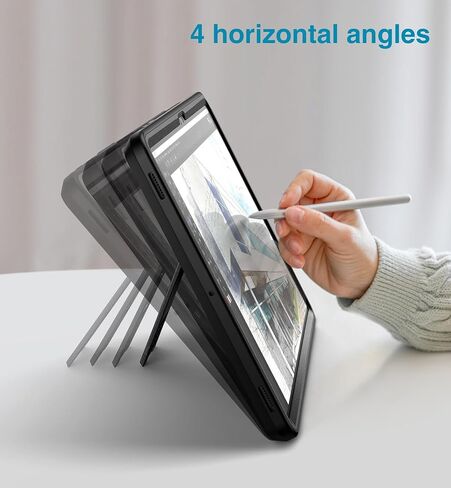 SURITCH Rugged Case for Samsung Galaxy Tab S7 FE/S7+ Plus/S8+ Plus 12.4-inch, Built-in Screen Protector Full Body Heavy Duty Shockproof Protective Tablet Cover with S-Pen Slot Kickstand, Purple in Kuwait