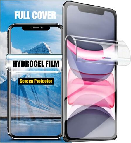 3 عبوات من غشاء هيدروجيل لهاتف iPhone XR، وiPhone 11، واقي شاشة شفاف ناعم من مادة TPU، طبقة حماية عالية الحساسية (ليست طبقة مقسى) in Saudi Arabia