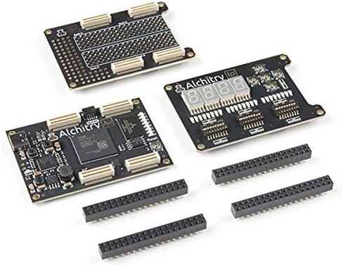 مجموعة Alchitry Au FPGA - تشتمل على لوحة تطوير Au FPGA، لوحة عناصر Io، لوحة عنصر النموذج Br، مجموعة رأس أنثى، اللوحات التي تحتاجها للبدء في FPGA in Saudi Arabia