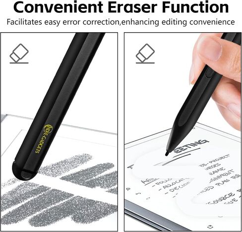 EMR Stylus Pen for reMarkable 2, Kindle, Samsung - 4096 Pressure Level Sensitivity, Palm Rejection, Natural Tilt, Rear & Side Eraser Function, Magnetic, No Charging. 5 Spare Nibs & Pouch in Saudi Arabia