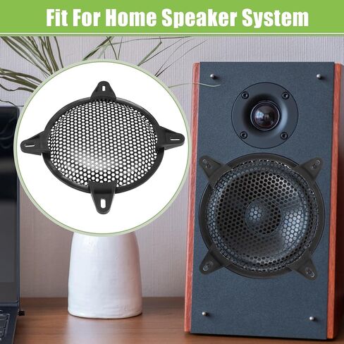 ACROPIX Universal 5" Car Speaker Grills Cover Mesh Round 5 Inch Audio Speaker Subwoofer Guard Protector Case with Screws and Clips Iron Black - Pack of 1 in Saudi Arabia