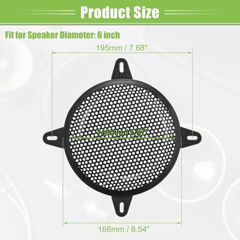 ACROPIX Universal 5" Car Speaker Grills Cover Mesh Round 5 Inch Audio Speaker Subwoofer Guard Protector Case with Screws and Clips Iron Black - Pack of 1 in Saudi Arabia