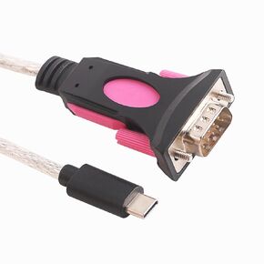 USB Type C to RS232 Serial Cable, PDA Standard, DB9 Male 9 Pin Adapter 5ft
