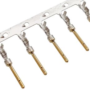 200 Pins Gold Tin Plated DB Male Crimp pins 2mm Pitch Gold Plated DB Crimping Pin for D-Sub - DB9, DB25, DB37, DB15, DB50 Male Crimp Connectors