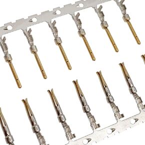 200 Pins Gold Tin Plated DB Male Crimp pins 2mm Pitch Gold Plated DB Crimping Pin for D-Sub - DB9, DB25, DB37, DB15, DB50 Male Crimp Connectors