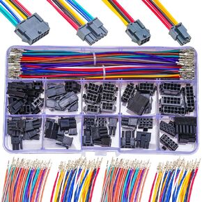 Tcenofoxy MX Micro-Fit 3.0mm Pitch Connector with 22AWG Pre-Crimped Cables,Compatible with Molex 3.0mm Dual Row 2 * 1/2/3/4/5/6Pin Housing (TC-MX3.0-Dual) in Saudi Arabia