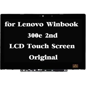 Original Replacement Screen for Lenovo Winbook 300e 2nd Gen 81M9 LCD Touch Screen Display Digitizer Assembly with Bezel Frame 5D10T45069 11.6" HD 1366x768 (Not Work for Winbook 300e 1st Gen)
