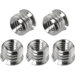 5PCS Metal Tripod Monopod Ball Head Accessory Silver 1/4 Inch to 3/8 Inch Tripod Ball Head Camera Conversion Screw Adapter for Tripod Ball Head Gimbal Flash Bracket