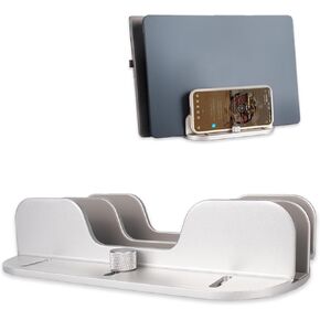 Vertical Laptop Stand for Desk Double 2 Slots Laptop Stand Holder Adjustable for All MacBook/Chromebook/Surface/Dell/Ipad