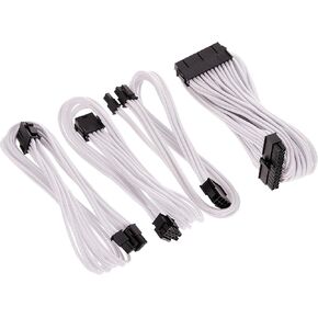 Phanteks 24 Pin/ 8pin (4+4) M/B, 8pin (6+2) PCI-E Extension Cable Kit 500mm Length, White (PH-CB-CMBO_WT)
