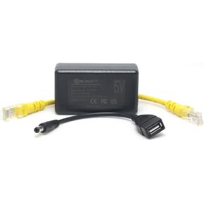 5V 4A USB Type A Female Gigabit Active PoE Splitter 1000m Ethernet 802.3at 5.2V