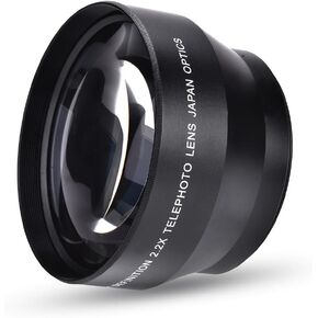 67mm 2.2X Universal Teleconverter Telephoto Lens, Aluminium Alloy, Optical Glass with Coatings, Suitable for Close up Shoot