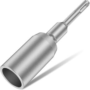 Ground Rod Driver 30/45/65mm Heavy Duty SDS-Plus T Post Ground Rod Driver Tool Forged Steel Drill Bit Driver Durable Hammer Drill Rod Converter for Hammer Drill(Luminous,Silver gray)