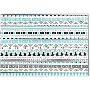 Carbon Fiber Gaming Skin Compatible with HP Envy x360 16" (2023) - Turquoise Tribal - Premium 3M Vinyl Protective Wrap Decal Cover - Easy to Apply | Crafted in The USA by MightySkins