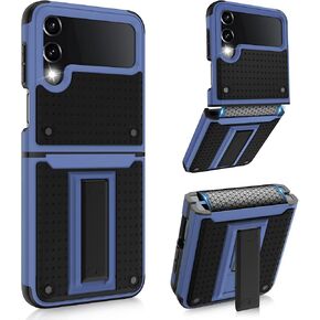 for Samsung Galaxy Z Flip 3 5G Case, for Z Flip 4 Case, Double Layer Military-Grade Shockproof Protective with Stable Kickstand, Hinge Protector Phone Case for Galaxy Z Flip 3 5G, Red