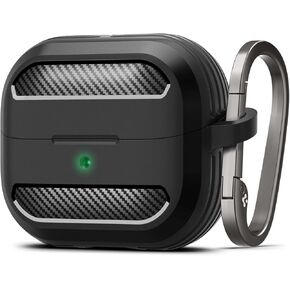 Spigen Rugged Armor Designed for Samsung Galaxy Buds3 Pro and Galaxy Buds 3 (2024) Shockproof Protective Case - Matte Black