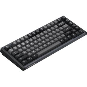 لوحة مفاتيح الألعاب الميكانيكية اللاسلكية MINISFORUM MKB i83، Kailh MX Red Switch RGB Light 83 مفتاحًا بإطار من سبائك الألومنيوم ولوحة مفاتيح مكتبية صغيرة مدمجة، بلوتوث/2.4 جيجا/اتصال سلكي يصل إلى 5 أجهزة (أسود) in Kuwait