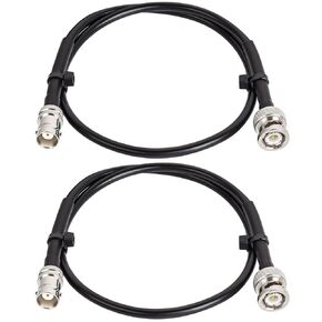 BNC Male to BNC Female Coaxial Cable 50 ohm RG8X Coax Cable Ultra Low Loss BNC Jumper Cable for Antenna, RF Radio, Modem, Oscilloscope, Spectrum, Analyzer, Signal Generator (3FT)