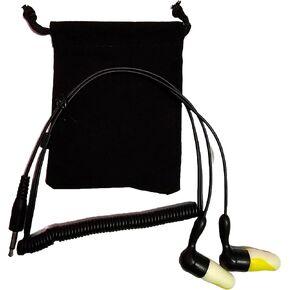 سماعات أذن Race Radios Direct Challenger Sportsman ملفوفة، أسود
