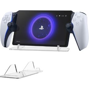 Display Stand Base Compatible with Sony PlayStation Portal Remote Player for PlayStation 5, Acrylic Desktop Playstand Holder for PS5 Portal Handheld Console (Clear)