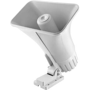 صفارة إنذار 30 وات مزدوجة النغمة داخلية/خارجية SD-30W 6-12VDC 1.1Ah 120db 8 X 5.5 X 9 بوصة (عبوة واحدة، أبيض)